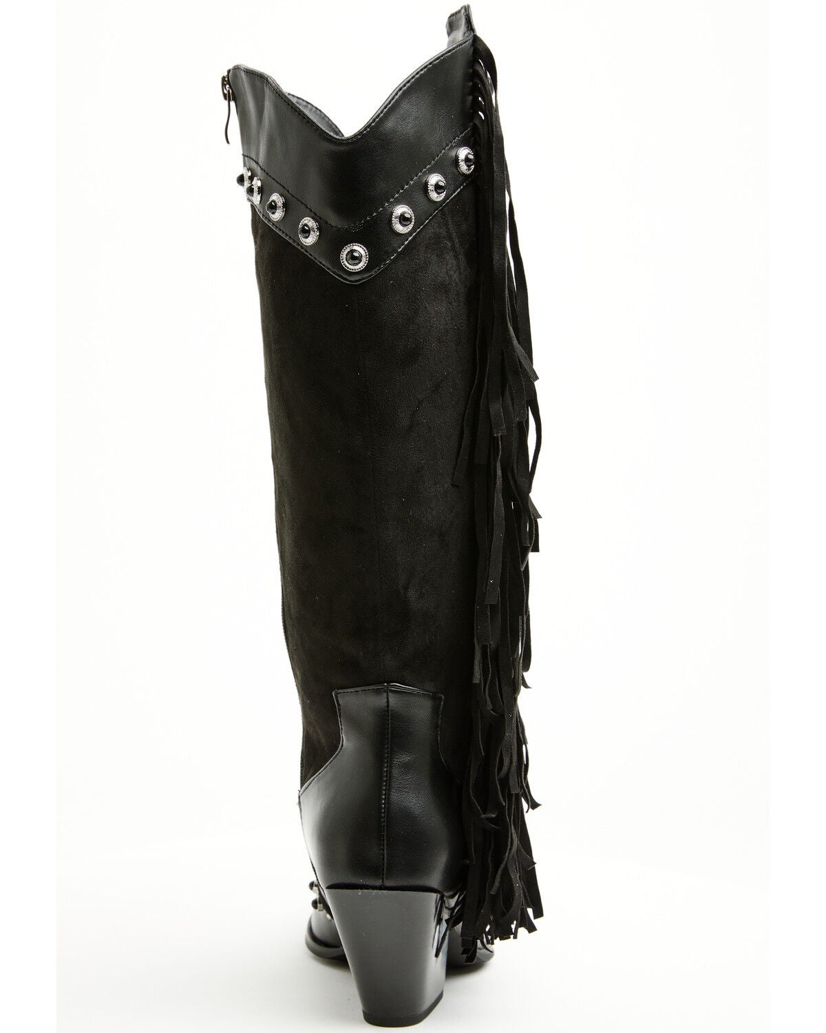 Azalea Wang Women's Pelagius Tall Fringe Western Boots - Round Toe