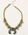 Shyanne Women's Golden Dreamcatcher Squash Blossom Bib Necklace, Gold, hi-res