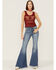 Image #4 - Saints & Hearts Women's Rust Crochet Knit Tank, Rust Copper, hi-res