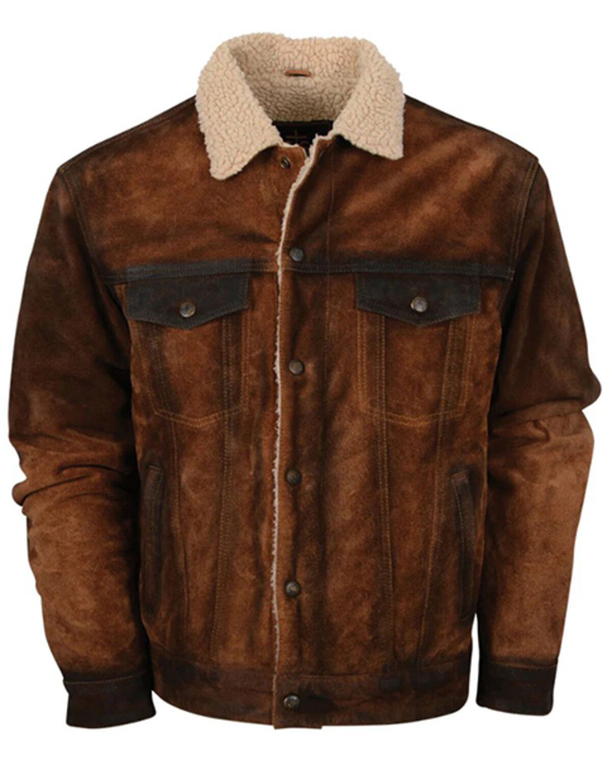Image #1 - STS Ranchwear By Carroll Men's Cash Money Suede Sherpa Jacket, , hi-res