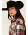 Image #2 - Fornia Women's Plaid Print Shacket, Red, hi-res