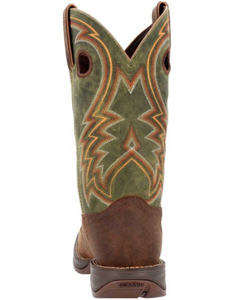 Image #5 - Durango Men's Rebel Western Performance Boots - Broad Square Toe, Green, hi-res
