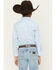 Image #4 - Wrangler Boys' Geo Print Long Sleeve Button-Down Western Shirt, Blue, hi-res