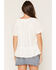 Image #4 - Lovestitch Women's Short Sleeve Peplum Top, White, hi-res