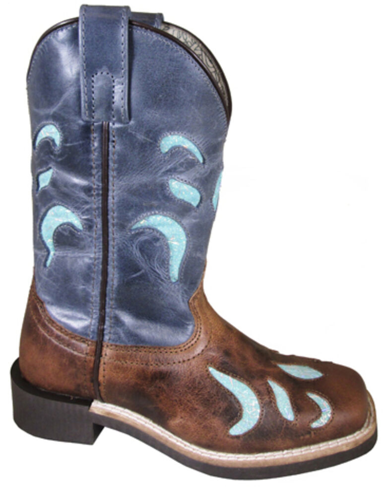 Smoky Mountain Boys' Astrid Western Boots - Square Toe, Brown, hi-res