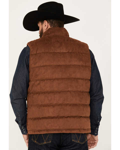 Image #4 - Cody James Men's Faux Suede Puffer Vest, Camel, hi-res