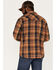 Image #4 - Cody James Men's Wood Chuck Large Plaid Print Snap Western Flannel Shirt, Brown, hi-res