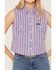 Image #3 - Wrangler Retro Women's Americana Striped Sleeveless Cropped Snap Western Shirt, Multi, hi-res
