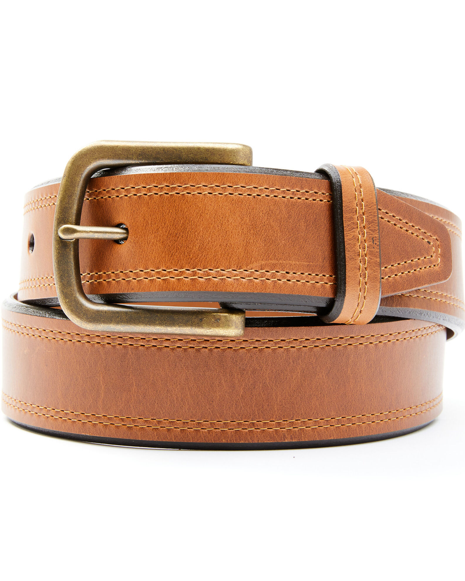 Hawx Men s Smooth Brown Leather Belt Country Outfitter