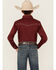 Image #4 - Cowboy Hardware Boys' Geo Print Long Sleeve Snap Stretch Western Shirt, Red, hi-res
