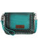 Image #1 - Wrangler Women's Small Studded Leather Crossbody Bag , Turquoise, hi-res
