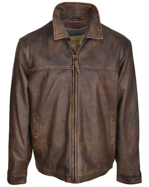 STS Ranchwear Boys' Brown Youth Rifleman Leather Jacket , Brown, hi-res