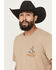 Image #3 - Wrangler Men's Long Live Cowboys Short Sleeve Graphic T-Shirt, Sand, hi-res