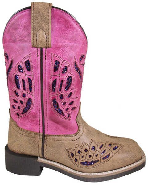Smoky Mountain Toddler Girls' Trixie Western Boots - Broad Square Toe, Pink, hi-res