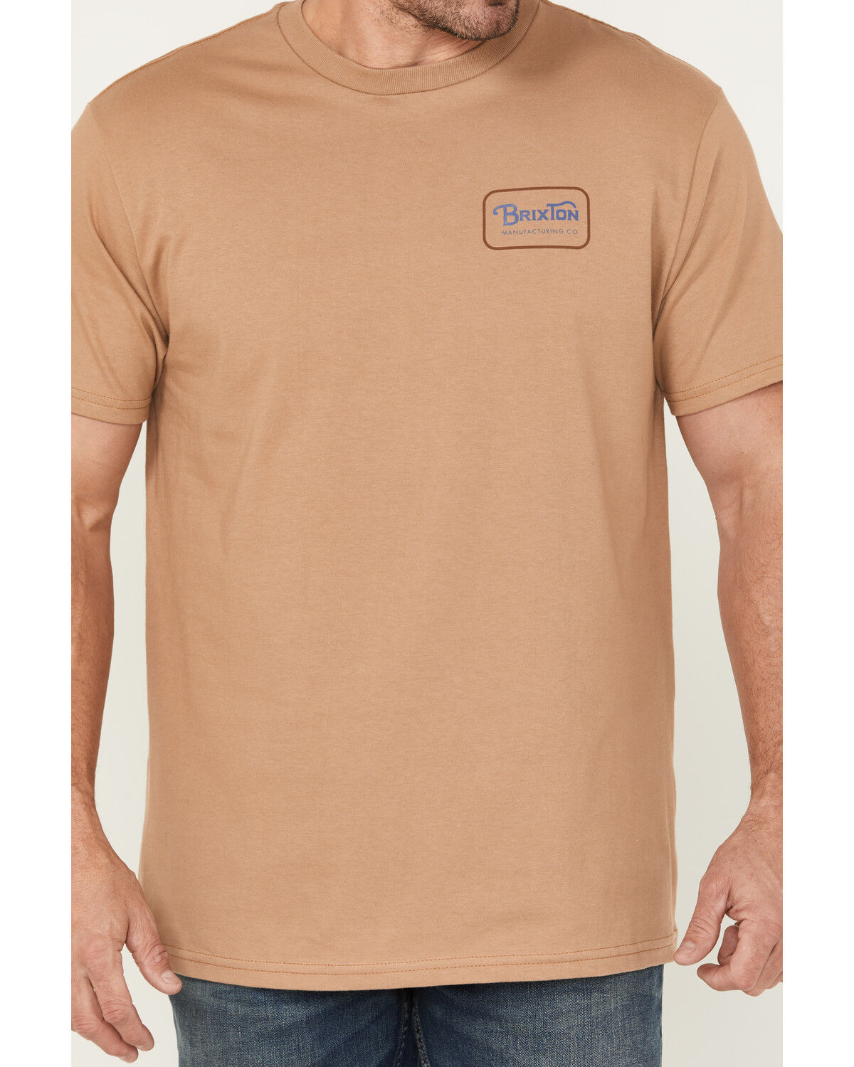 Image #4 - Brixton Men's Grade Logo Short Sleeve Graphic T-Shirt, Tan, hi-res