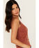 Image #2 - Cleo + Wolf Women's Whiskey Ribbed Graphic Tank Top, Brandy Brown, hi-res
