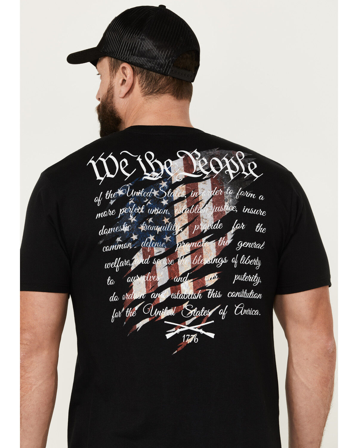 Image #4 - Howitzer Men's We Will Defend Short Sleeve Graphic T-Shirt, Black, hi-res