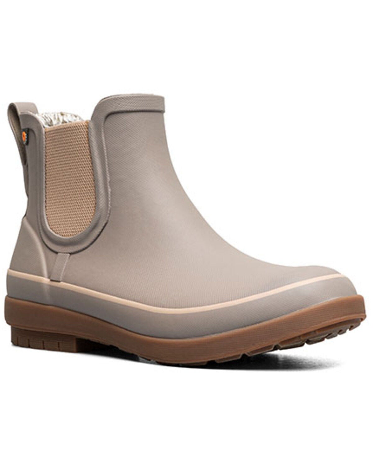 Bogs Women's Amanda Chelsea II Slip-On Rain Boots - Round Toe, Beige, hi-res