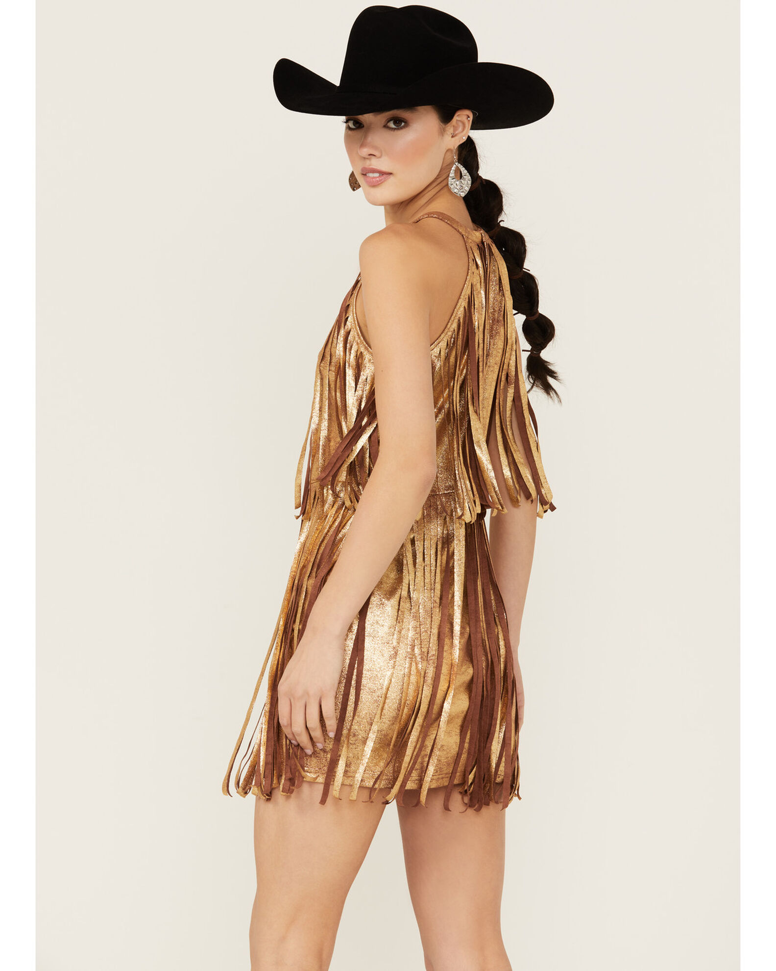 Suede fringe dress outlet