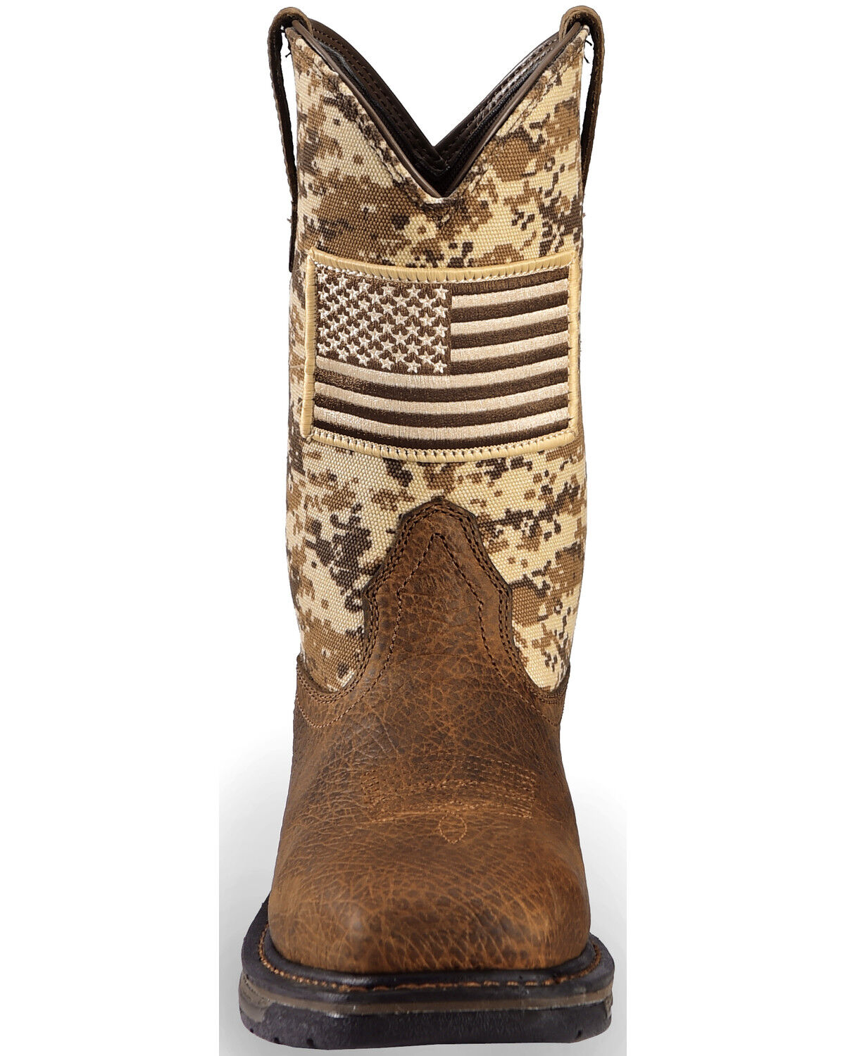 Image #4 - Ariat Men's WorkHog® Patriot Western Boots - Steel Toe, Brown, hi-res
