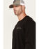 Image #2 - Lucky Brand Workwear Men's Solid Core Logo Long Sleeve Work Shirt, Black, hi-res