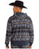 Image #2 - Rock & Roll Denim Men's Southwestern Print Hooded Sweatshirt, Navy, hi-res