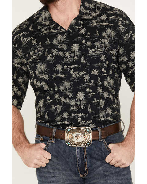 Image #3 - Wrangler Men's Coconut Cowboy Western Snap Shirt, Black, hi-res