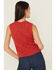 Image #4 - Shyanne Women's Tie-Front Crochet Sweater Vest, Red, hi-res
