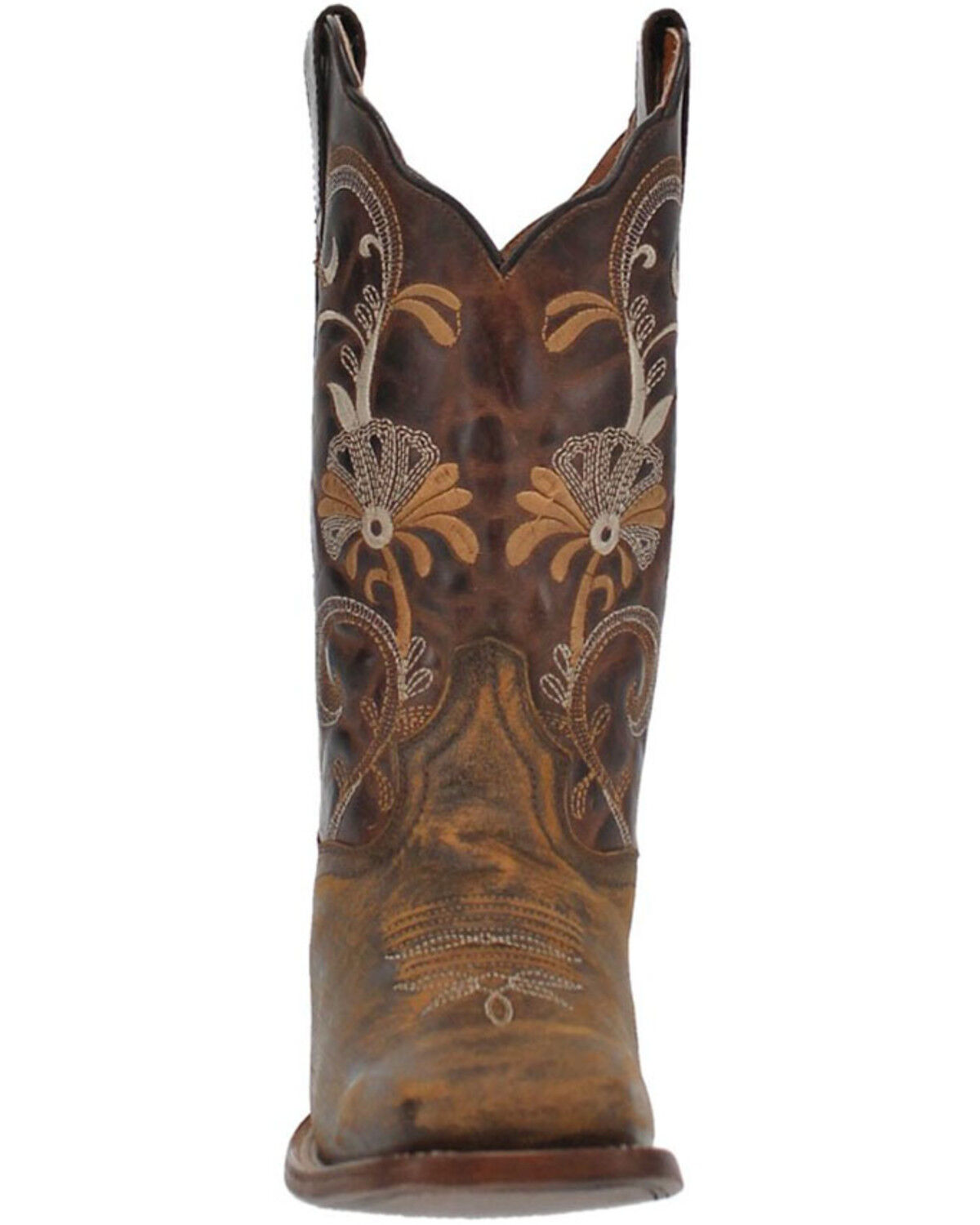 Image #4 - Dan Post Women's Sabina Western Boots - Broad Square Toe, Tan, hi-res