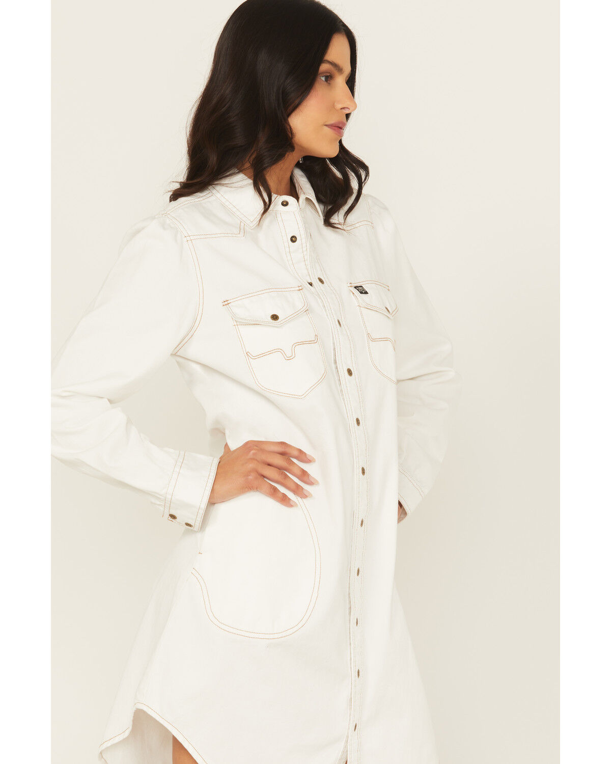 Image #2 - Kimes Ranch Women's Rox Long Sleeve Snap Cropped Western Mini Dress, White, hi-res