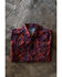 Wrangler Retro Premium Men's Navy Med Plaid Long Sleeve Western Shirt , Navy, hi-res