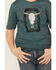 Image #2 - Wrangler Boys' Steerhead Short Sleeve Graphic T-Shirt, Green, hi-res