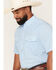 Image #2 - Ferrell Men's Tek Carson Boot Stitch Short Sleeve Snap Performance Western Shirt, Blue, hi-res