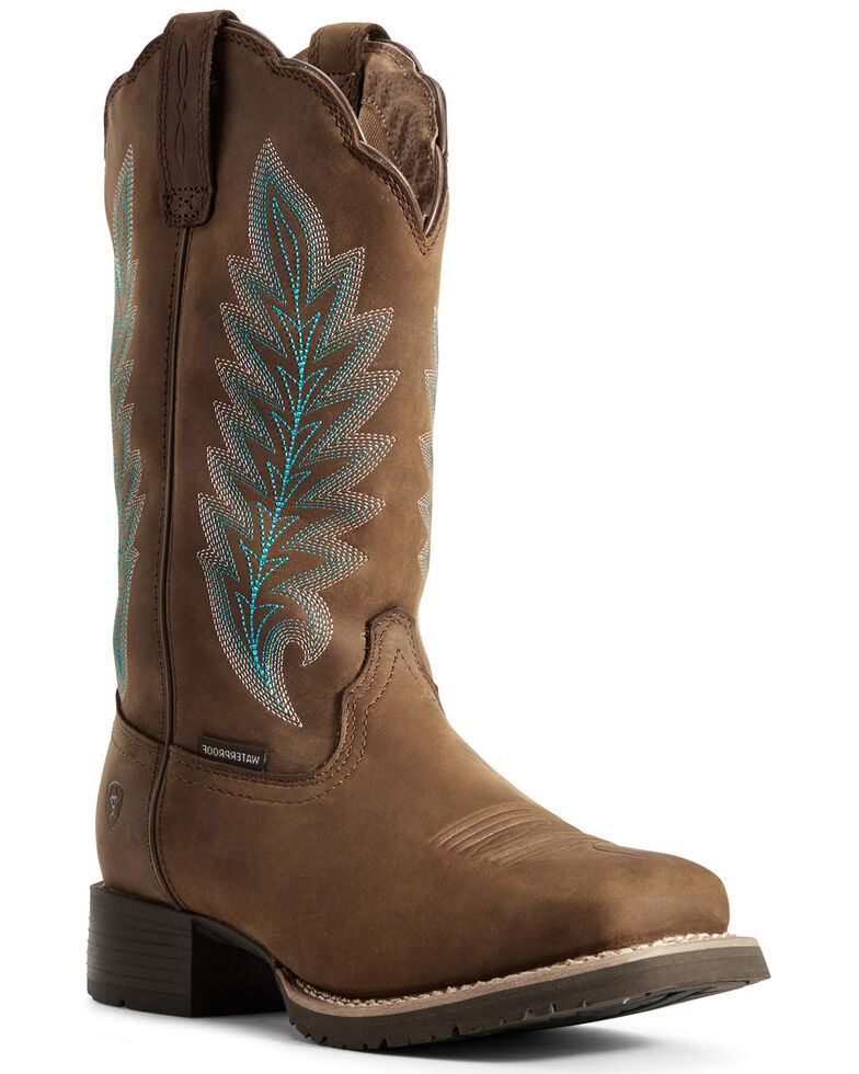 Ariat Women's Hybrid Rancher Waterproof Western Boots - Wide Square Toe ...
