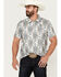 Image #1 - Rock & Roll Denim Men's Southwestern Print Short Sleeve Polo Shirt, Natural, hi-res