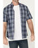 Image #3 - Dickies Men's Flex Plaid Print Short Sleeve Button-Down Work Shirt, Navy, hi-res