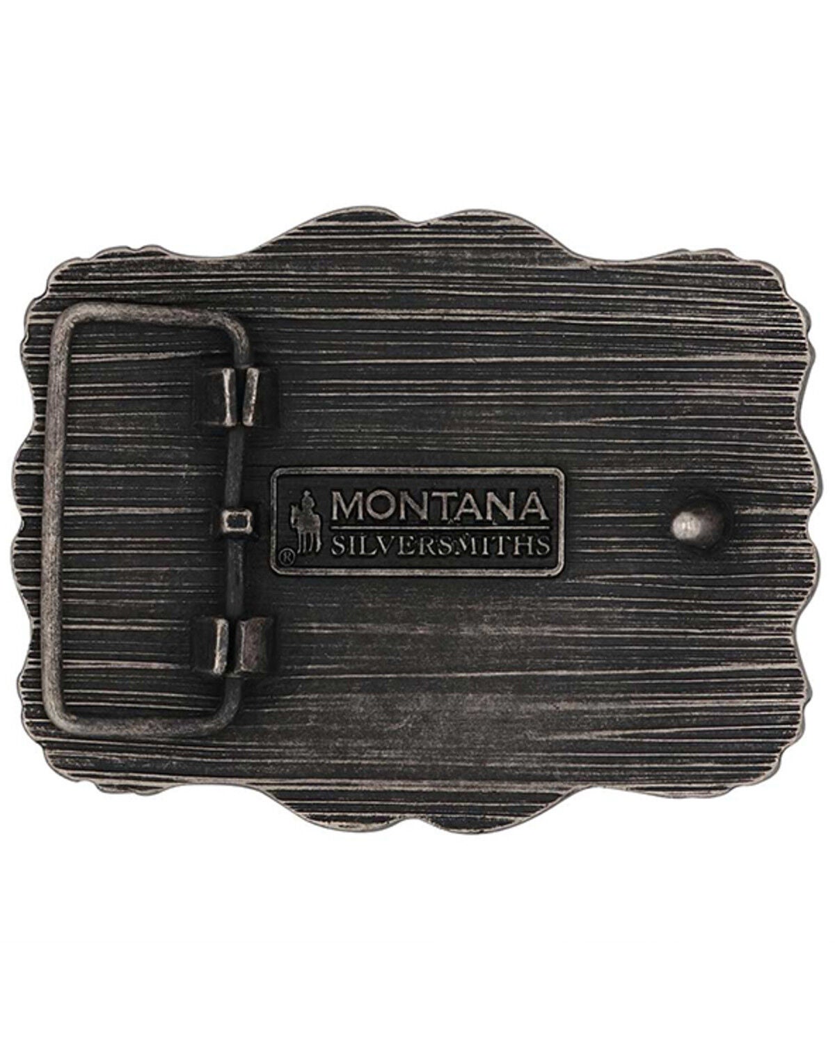Image #2 - Montana Silversmiths Framed Longhorn Attitude Buckle, Silver, hi-res