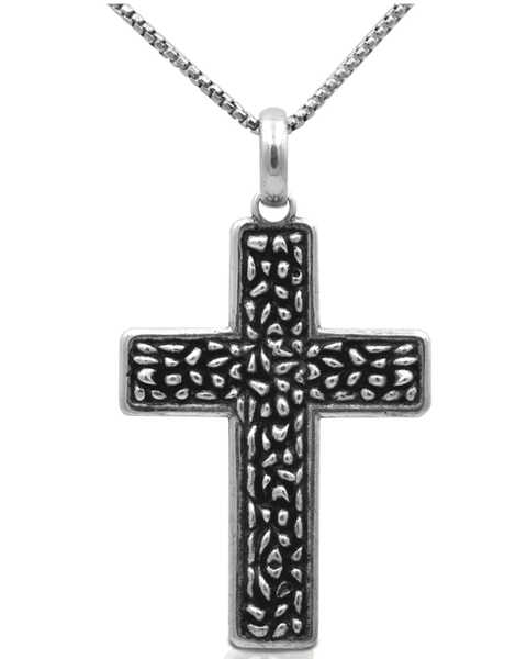 Kelly Herd Women's Traditional Textured Cross Pendant, Silver, hi-res