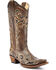 Image #1 - Circle G Women's Honey Side Embroidered Boots - Snip Toe , Honey, hi-res