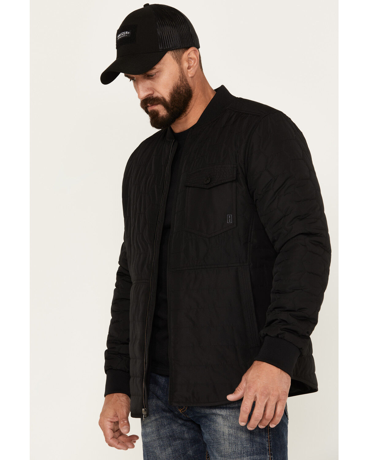 Image #2 - Brothers and Sons Men's Stevens Lightweight Varsity Insulated Jacket, Black, hi-res