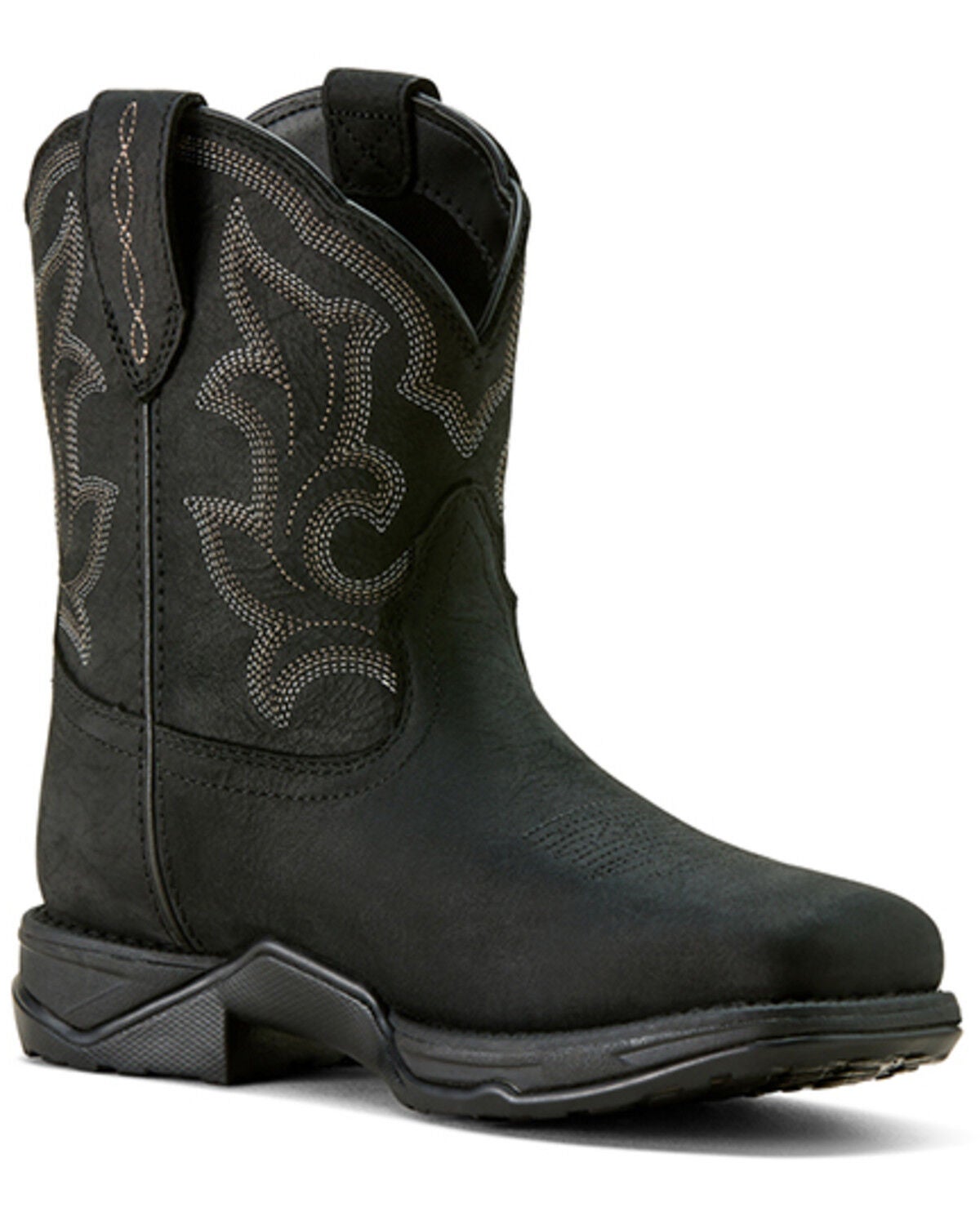 Ariat Women's Anthem Shortie II Waterproof Performance Western Boots - Broad Square Toe, Black, hi-res