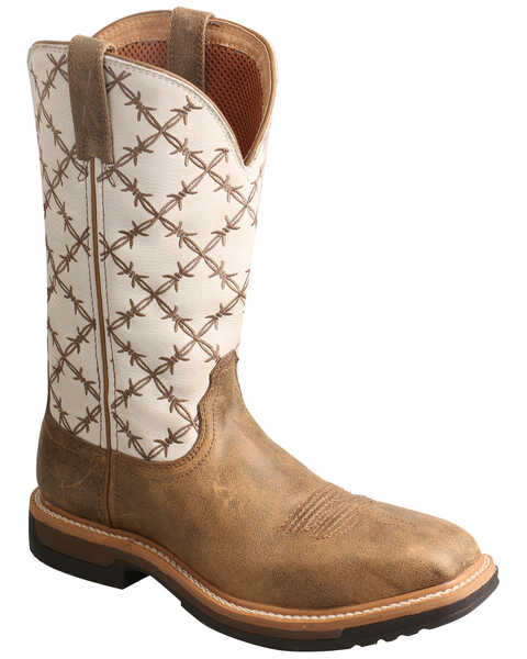 Image #1 - Twisted X Women's Lite Cowboy Western Work Boots - Alloy Toe, Brown, hi-res