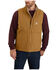 Carhartt Men's Brown Washed Duck Sherpa Lined Mock Neck Work Vest - Tall , Brown, hi-res