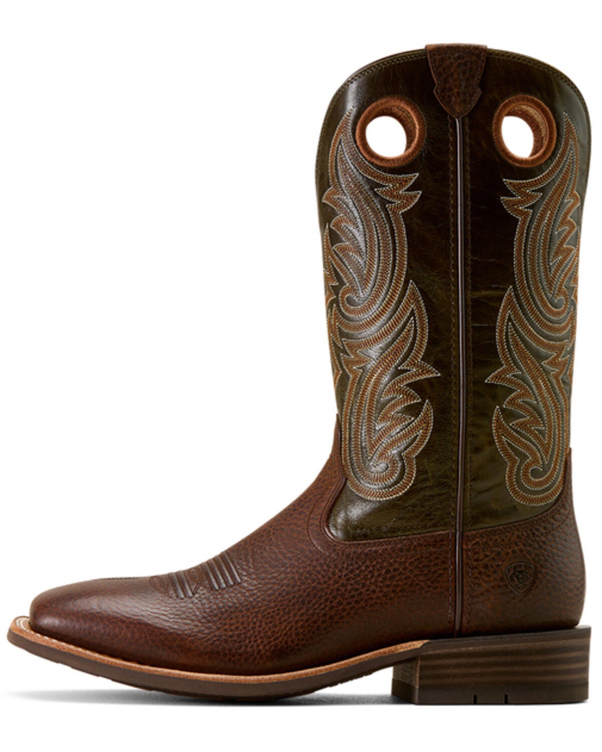 Image #2 - Ariat Men's HIghland Toughstock Performance Western Boots - Broad Square Toe, Brown, hi-res