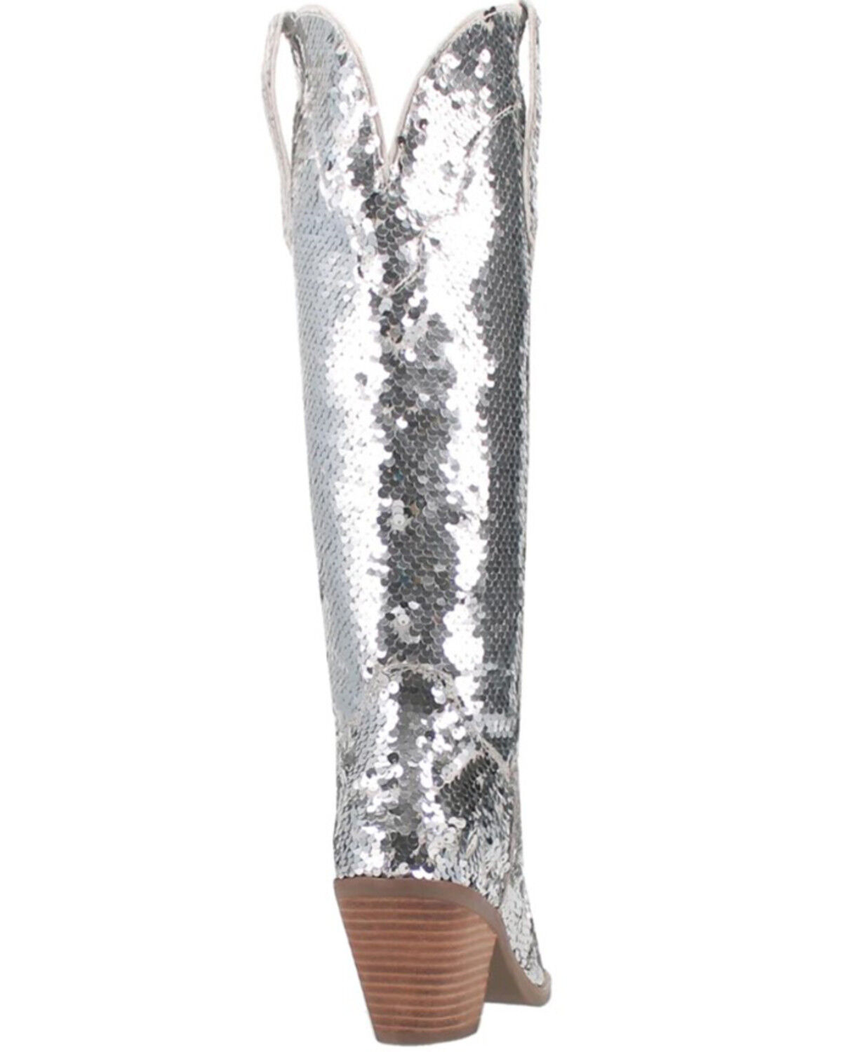 Image #5 - Dingo Women's Sequin Dance Hall Queen Tall Western Boots - Snip Toe, Silver, hi-res