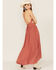 Image #4 - Molly Bracken Women's Printed Asymmetrical High-Low Dress, Red, hi-res