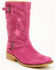 Image #1 - Dingo Girls' Blacklist Star Inlay Harness Boots - Square Toe, Pink, hi-res