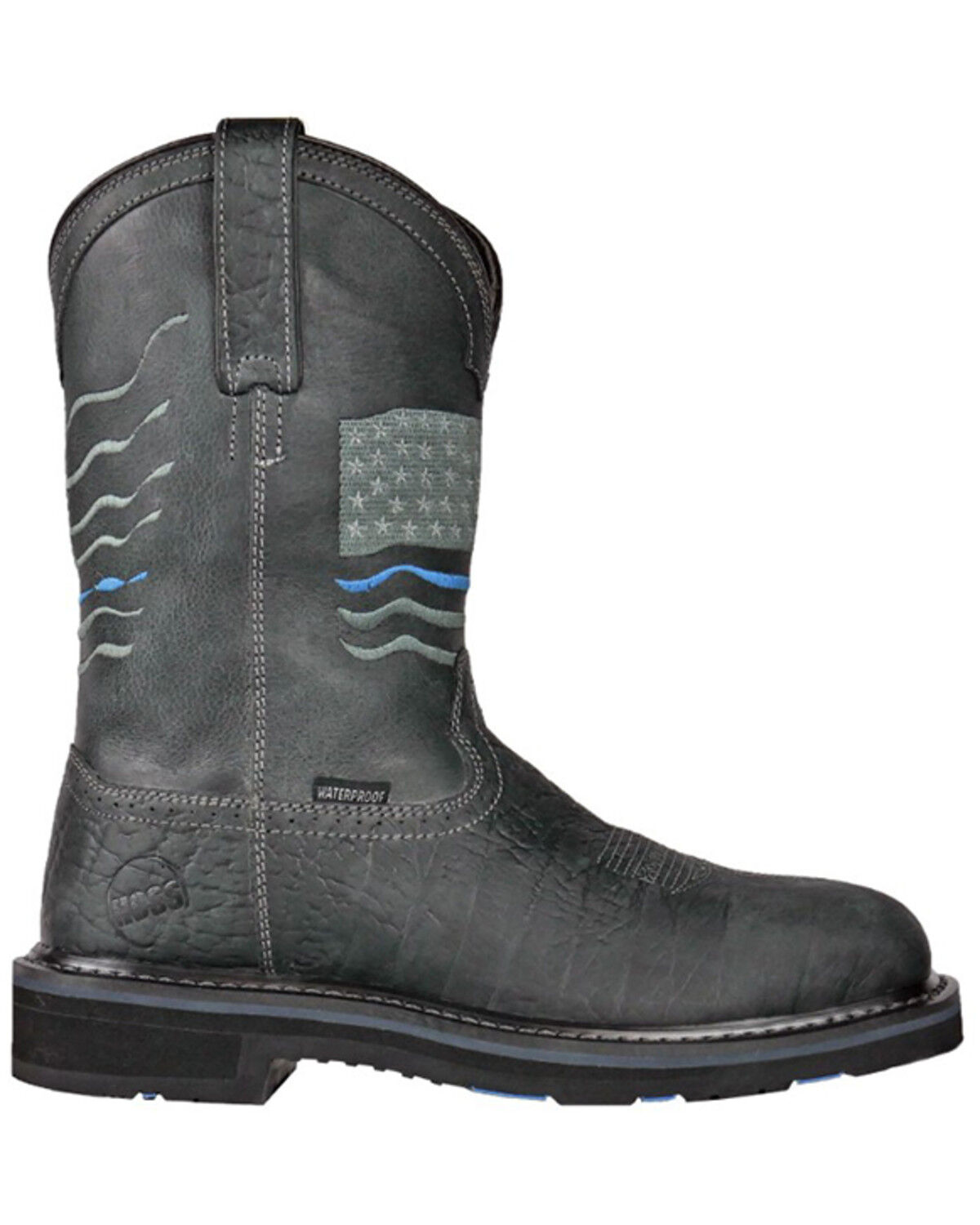 Image #2 - Hoss Men's Rushmore Wellington Western Work Boots - Composite Toe, Black, hi-res