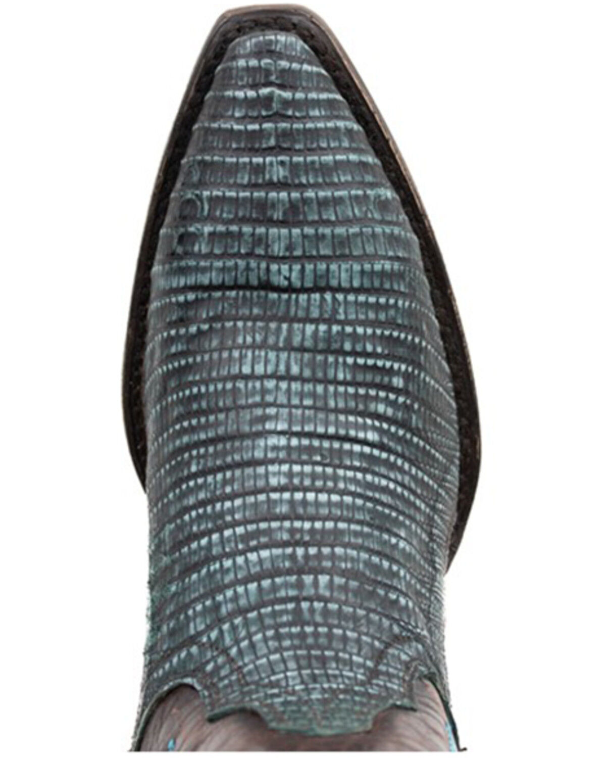 Image #6 - Dan Post Women's Rustic Exotic Lizard Western Boot - Snip Toe, Turquoise, hi-res