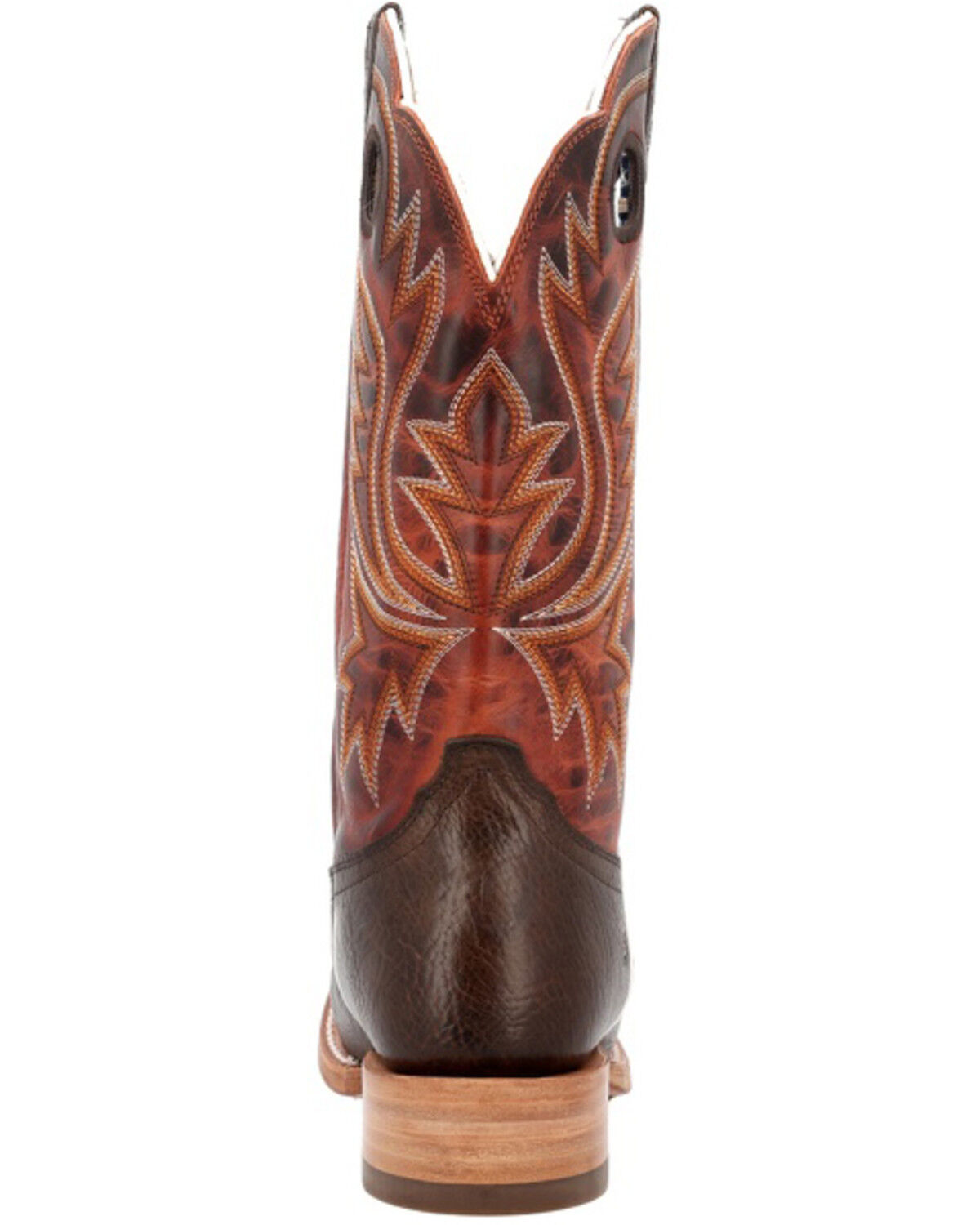 Image #5 - Durango Men's PRCA Collection Shrunken Bullhide Western Boots - Square Toe, Brown, hi-res